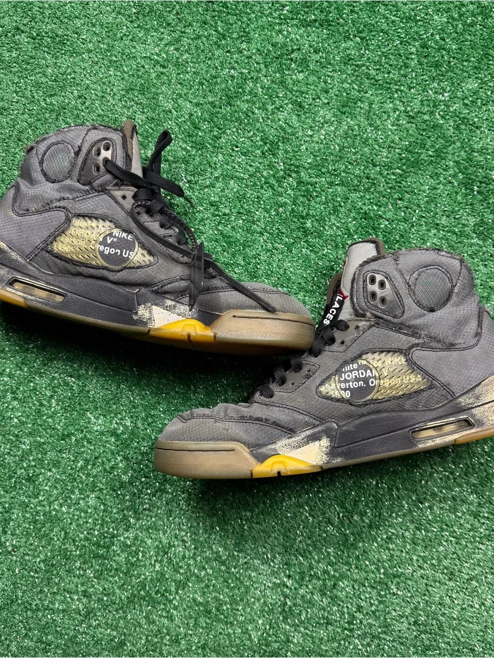 Jordan retro 5 SP x Off white ‘muslin’ sneakers